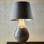 Lampy stojące - TK Lighting Lampa nocna do sypialni LACRIMA GRAY/SILVER śr. 40cm E27 szary srebrny TK5455 - miniaturka - grafika 1