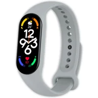 Akcesoria do smartwatchy - Pasek opaska silikonowa Vanfone do Xiaomi Mi Band 5/6/7, szary - miniaturka - grafika 1