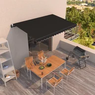 Markizy - VidaXL Lumarko Automatycznie zwijana markiza, 450x350 cm, antracytowa! 3069209 VidaXL - miniaturka - grafika 1