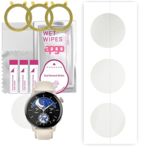 3x folia ochronna hydrożelowa MATOWA do Vivo Watch 3 - apgo Smartwatch Hydrogel MATTE Protection Ochrona na ekran smartwatcha
