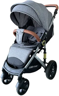 Nowoczesny Wózek Spacerowy SUMMER BABY Sempre SZARY - Wózki dziecięce - miniaturka - grafika 1