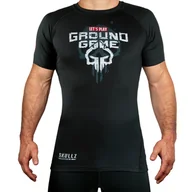 Kimona, stroje i obuwie - Rashguard do MMA/BJJ męski Ground Game Skullz z krótkim rękawem - miniaturka - grafika 1