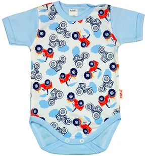 Body KRÓTKI rękaw 100% Bawełna TRAKTORY r 74 KLEKLE - Body dla niemowląt - miniaturka - grafika 1
