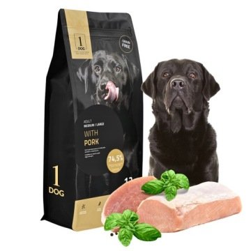 1DOG ADULT 12KG PORK M/L BEZ ZBÓŻ