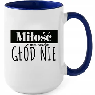 Kubek XXL Granatowy MIŁOŚĆ MOŻE POCZEKAĆ, GŁÓD NIE Na Prezent Zabawne Wzory - Kubki Kubek XXL Granatowy MIŁOŚĆ MOŻE POCZEKAĆ, GŁÓD NIE Na Prezent Zabawne Wzory - Kubki - miniaturka - grafika 1