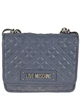 Torebki damskie - Love Moschino Damska torba na ramię Borsa gruba pikowana z łańcuszkiem niebieska denim, 20 x 61 x 11 - miniaturka - grafika 1