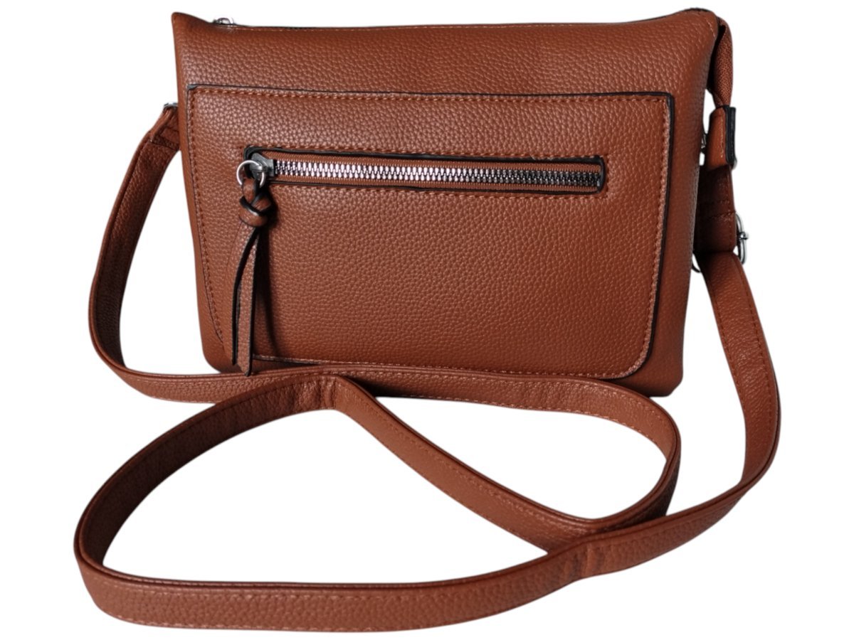 Torebka Damska, Miejska Mała Listonoszka Na Ramię, Kolor Brązowy
