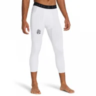 Spodnie sportowe męskie - Męskie legginsy treningowe 3/4 Under Armour Curry Brand - białe - UNDER ARMOUR - miniaturka - grafika 1