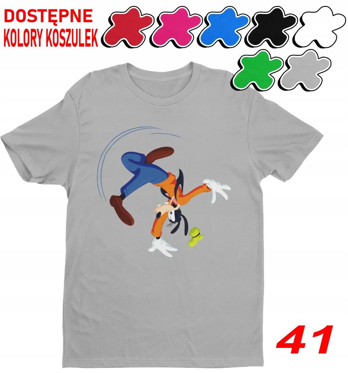 Dziecięca Koszulka Z Nadrukie.Duży Wybór Myszka Miki Pluto Goofy -M 134-140