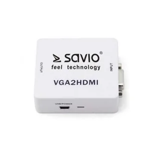 Savio Adapter VGA HDMI - Kable komputerowe i do monitorów - miniaturka - grafika 1