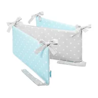 Ochraniacze do łóżeczka - Ochraniacz do łóżeczka lovely dots mint & grey - miniaturka - grafika 1
