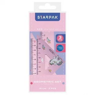 Zestaw geometryczny Unicorn 3el - Przybory szkolne - miniaturka - grafika 1