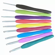 Pasmanteria - Import Szydełka aluminiowe 9 szt. 7061-2996E - miniaturka - grafika 1