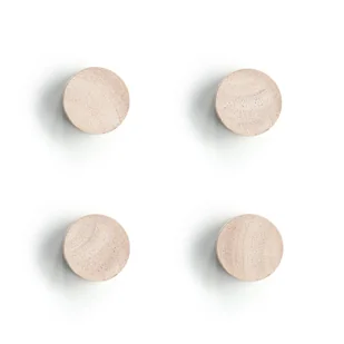 Drewniane magnesy, 4 sztuki, Ø 2,2 cm - Magnesy - miniaturka - grafika 1
