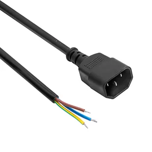 Kabel zasilający bez zakończenia Akyga AK-OT-07A CCA IEC C14 1.5 m - Kable - miniaturka - grafika 1