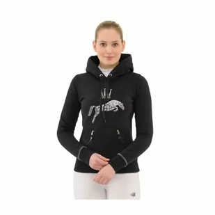 Spooks Bluza LOGO SEQUIN HOODY - navy - Kurtki jeździeckie - miniaturka - grafika 1