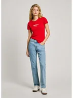 Koszulki i topy damskie - Pepe Jeans Koszulka "New Virgina" w kolorze czerwonym - miniaturka - grafika 1