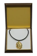 Naszyjniki - Owczarek kaukaski  - naszyjnik z psem w pudełku prezentowym, pozłacana zawieszka dla fana psów, efektowna biżuteria marki Art-Dog - miniaturka - grafika 1