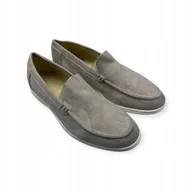 Mokasyny męskie - Mokasyny męskie zamszowe Old Money 44 - miniaturka - grafika 1