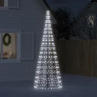 Oświetlenie świąteczne - Choinka z lampek, na maszt, 550 zimnych białych LED, 300 cm Lumarko! - miniaturka - grafika 1