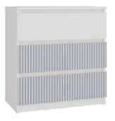 Komody dla dzieci - Komoda z szufladami, Malwa, 70x40x75 cm, biały, niebieski - miniaturka - grafika 1