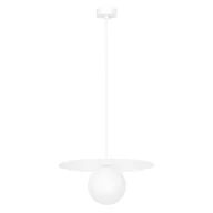 Lampy sufitowe - Lampa wisząca w białym kolorze, klosz ⌀10 cm K-5431 z serii ROBIN - miniaturka - grafika 1