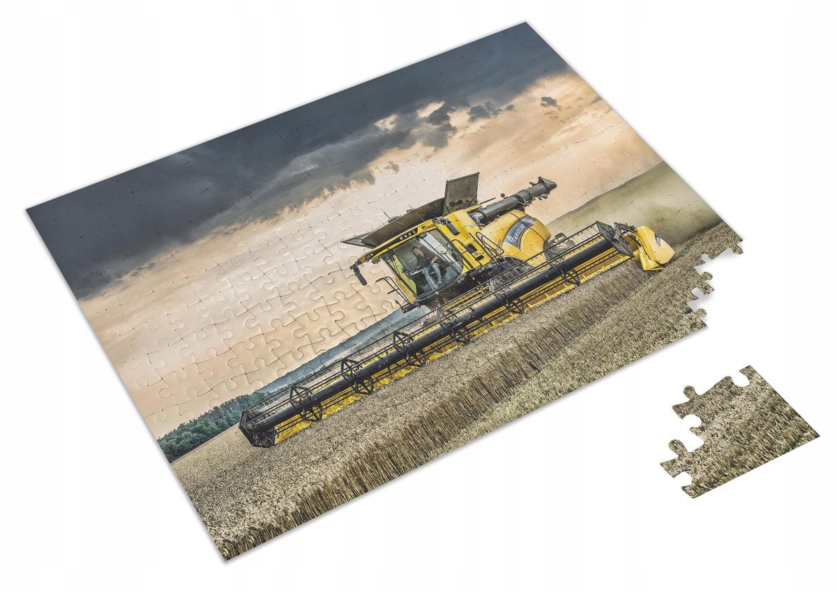 PUZZLE Kombajn New Holland NH + IMIĘ Pudełko 120 el.