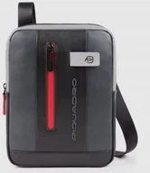 Teczki i aktówki - Piquadro Piquadro, Urban, Leather, iPad Sleeve, Crossbody Bag, Black/Grey, CA1816UB00, 21 x 27 x 6 cm, For Men For Men - miniaturka - grafika 1