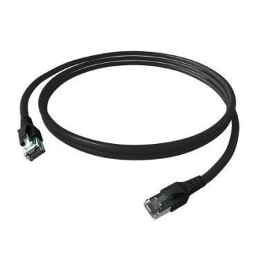 Kabel krosowy EasyLan FlexBoot Cat.6A, S/FTP, czarny, 0,5 m