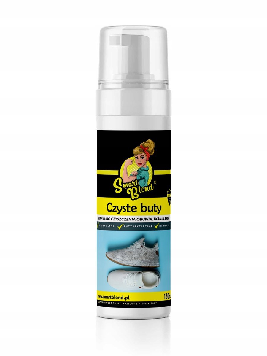 SmartBlond Czyste buty pianka do czyszczenia obuwia, tkanin, skór 150ml