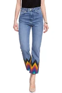 Spodnie męskie - Wragler, Spodnie damskie, Retro Crop Straight Kabel Blue W27Yer19K, rozmiar W24 L32 - miniaturka - grafika 1