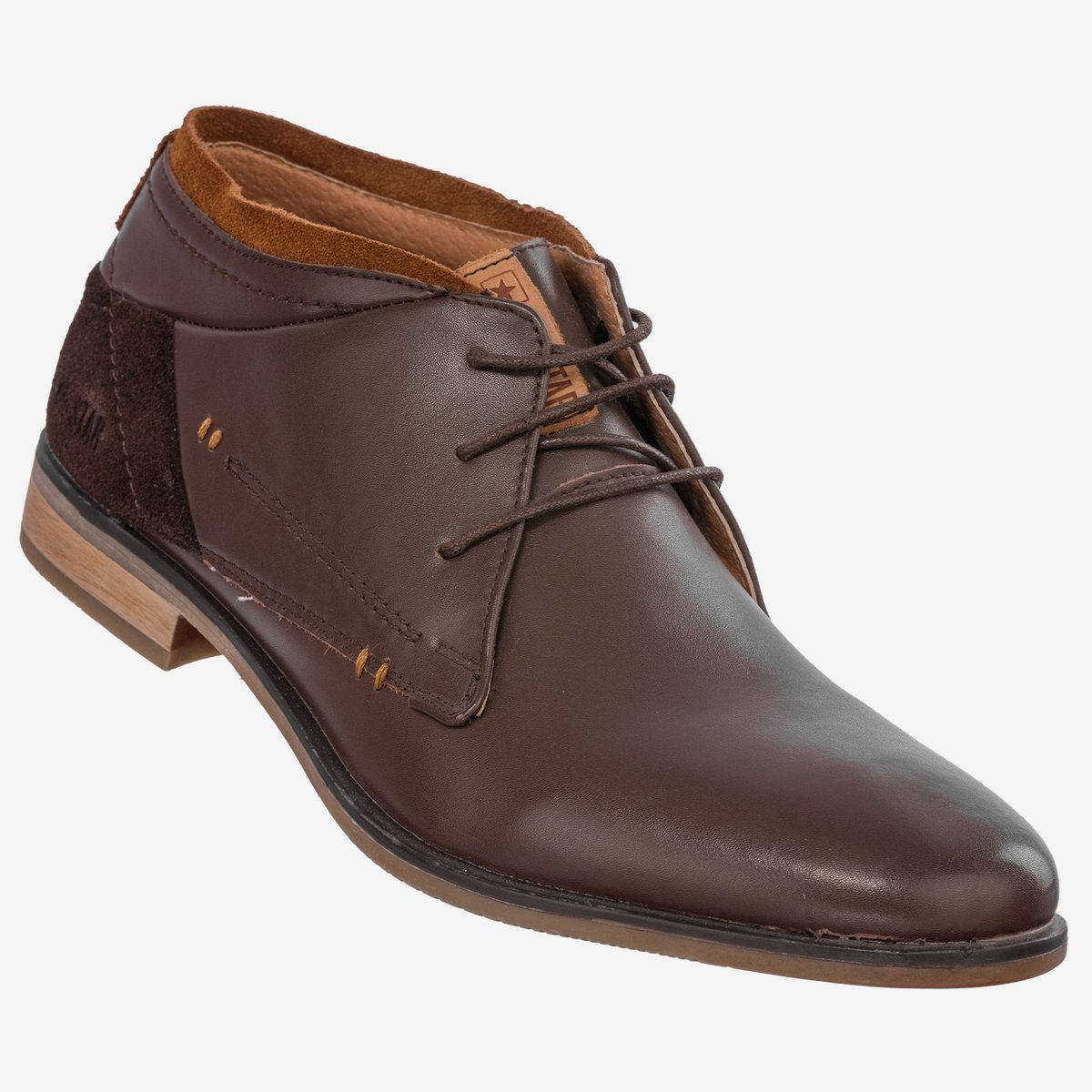 Półbuty Wizytowe Męskie Buty Eleganckie BIG STAR Brązowe T174047 Brązowy 44
