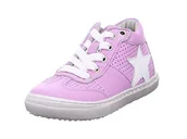 Buty dla dziewczynek - Däumling Berno dziewczęce buty typu sneaker z naszywką, gładka skóra, buty dziecięce, dla dziewcząt, dzieci, buty sznurowane, Wenecja lawendowa, 36 EU Schmal - miniaturka - grafika 1