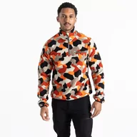 Bluzy męskie - Dare 2b - Męski Polar z Suwakiem Affinity Pomarańczowy we Wzór Moro, Rozmiar: Xxxl - miniaturka - grafika 1