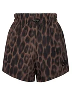 Spodenki damskie - adidas Szorty sportowe Seasonal Essentials Leopard Print JZ0199 Brązowy Regular Fit - miniaturka - grafika 1