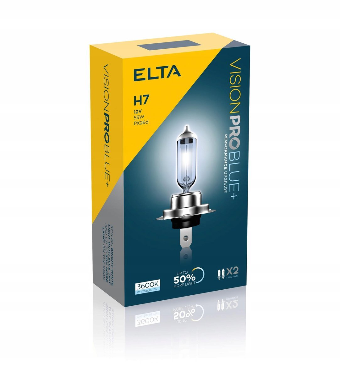 ŻARÓWKI ELTA VISION PRO H7 12V 55W BLUE+ 50%