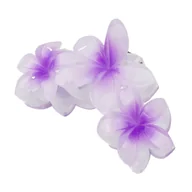 Ozdoby do włosów - KLAMRA szczęka SPINKA do włosów duża KWIATY kwiatek HAWAJSKA KWIAT PLUMERII - miniaturka - grafika 1