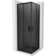 Kabiny prysznicowe - Mexen Rio kabina prysznicowa kwadratowa 70x70 cm, grafit, czarna - miniaturka - grafika 1