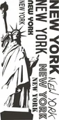 Naklejki na ścianę - Napis na ścianę naklejka 100x50cm wybór koloru - Nowy Jork, New York...83 - miniaturka - grafika 1