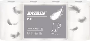 Katrin Papier toaletowy Plus Toilet 150 56 szt 3 warstwy 14,4 m biały celuloza 16525 - Papier toaletowy - miniaturka - grafika 1