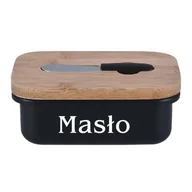 Inne naczynia kuchenne - MASELNICZKA STALOWA Z NOŻYKIEM DO SMAROWANIA 2761 - miniaturka - grafika 1