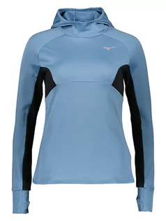 Koszulki sportowe damskie - Mizuno Koszulka funkcyjna "Hooded" w kolorze błękitnym - grafika 1