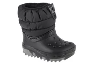 Śniegowce damskie - Crocs Classic Neo Puff Boot Toddler 207683-001, Dla Chłopca, Śniegowce, Czarne - miniaturka - grafika 1