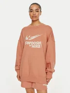 Bluzy damskie - Nike Bluza FZ4631 Brązowy Regular Fit - miniaturka - grafika 1