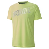 Koszulki męskie - Koszulka męska Puma RUN LOGO SS żółta 51937405-L - miniaturka - grafika 1