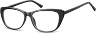 Okulary korekcyjne, oprawki, szkła - Sunoptic Okulary oprawki korekcyjne Kocie Oczy zerówki CP129F czarne - miniaturka - grafika 1