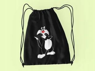 WOREK DO SZKOŁY WF/BUTY KOT SYLWESTER+ IMIĘ - Torby szkolne - miniaturka - grafika 1