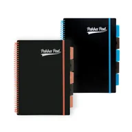 Zeszyty szkolne - Zestaw kołozeszyt w kratkę z przekładkami B5 100k czarny z zakładkami Pukka Pad 2 sztuki - miniaturka - grafika 1