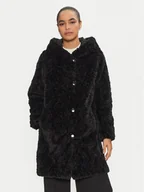 Płaszcze damskie - Joseph Ribkoff Futro 243903 Czarny Loose Fit - miniaturka - grafika 1