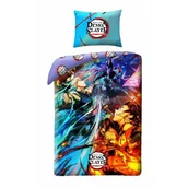 Pościel dla dzieci - Pościel 140x200 Damon Slayer poszewka 70x90 4053BL Halantex - miniaturka - grafika 1